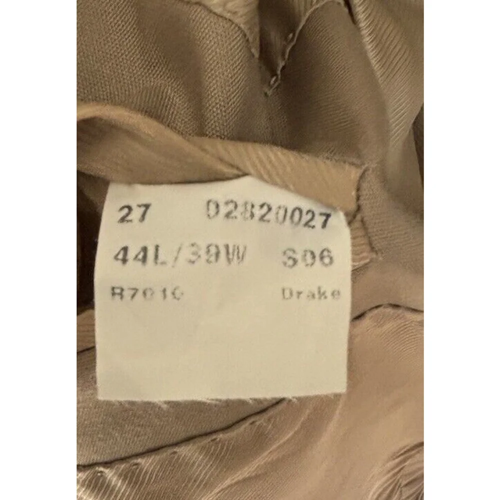 Vtg 346 Brooks Brothers Blazer Sport Coat Mens Beige 44L